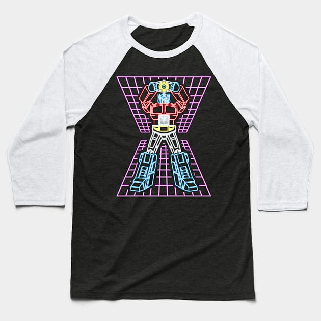 Optimus prime neon Baseball T-Shirt by AlanSchell76